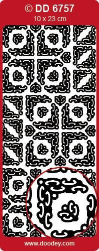 CRAFT STICKER CORNERS SPACE GOLD - DD6757G