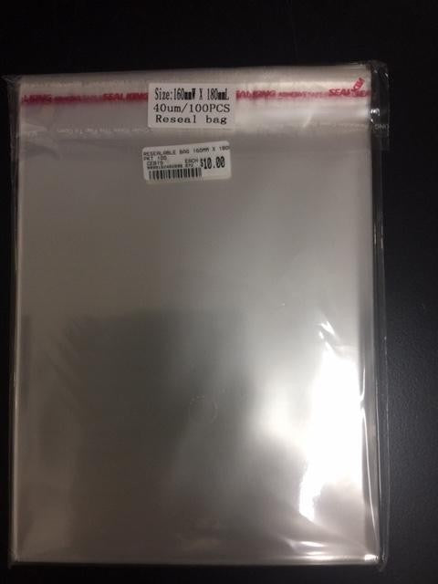 RESEALABLE BAG 160MM X 180MM PKT 100 - CEB19