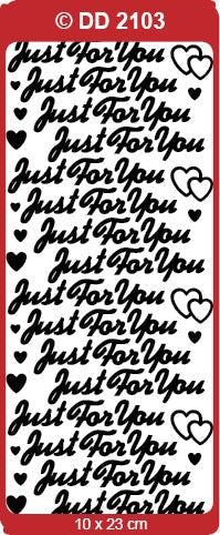 CRAFT STICKER JUST FOR YOU SILVER - DD2103S