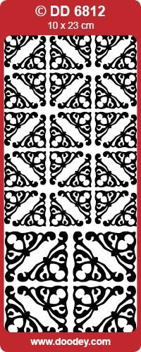 CRAFT STICKER CORNERS 2 SIZE YVONNE BLACK - DD6812BL
