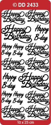 STICKER HAPPY BIRTHDAY SILVER - DD2433S