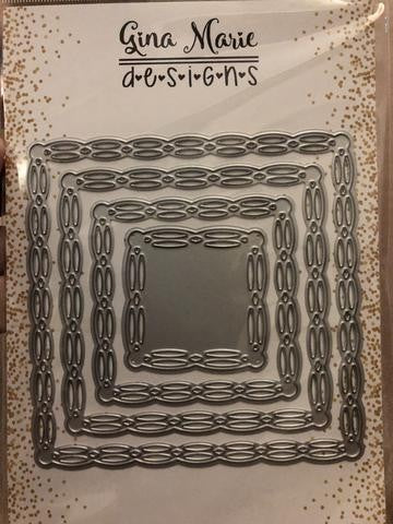 GINA MARIE DESIGNS DIES DOUBLE ROPED SQUARE - GM287