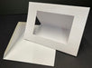 WHITE STANDARD RECTANGLE CUTOUT 3 PANEL CARD & ENV X50PCS - RE10 BULK