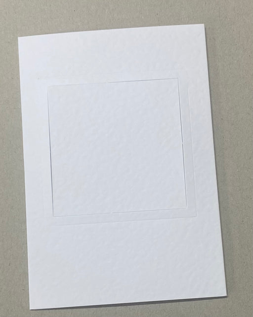 WHITE EMBOSSED SQUARE CUTOUT CARDS & ENV - SQ3 BULK