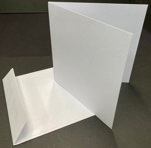 LARGE SQUARE S/FOLD CARDS & ENV WHITE SMOOTH - SQPL3 BULK