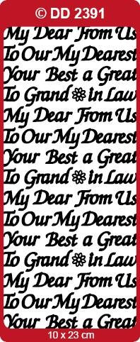 CRAFT STICKERS TO MY DEAR SILVER - DD2391S