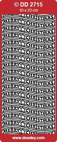 CRAFT STICKER MERRY CHRISTMAS WAVE SILVER - DD2715S