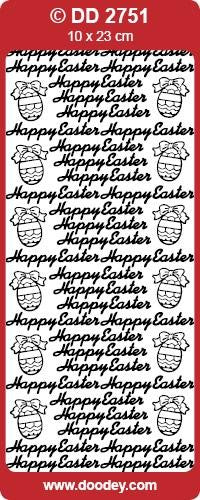 CRAFT STICKER HAPPY EASTER GOLD - DD2751G