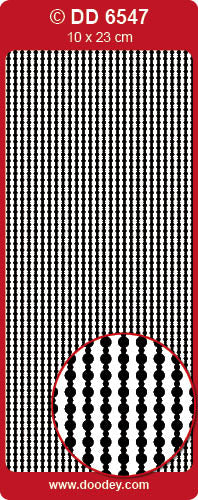STICKER SMALL BEADED BORDER BLACK - DD6547BL