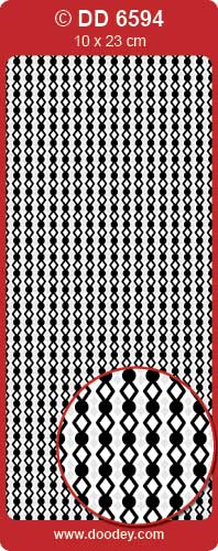 STICKER BORDER DIAMOND RED - DD6594R