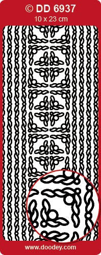 CRAFT STICKER FRAMES AND CORNERS DECORATIVE LEAVES SILVER - DD6937S