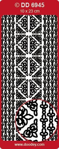 CRAFT STICKER FRAMES AND CORNERS TEARDROP FLOWER GOLD - DD6945G