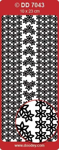 CRAFT STICKER XMAS FRAMES STARS SLIVER - DD7043S