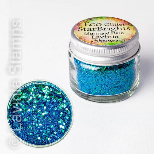 LAVINIA ECO GLITTER STAR BRIGHTS MERMAID BLUE - ECOGL5