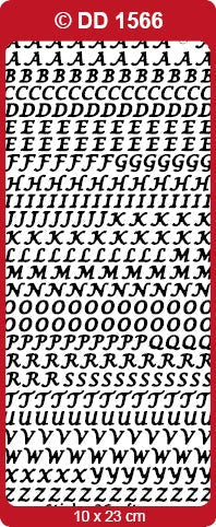 CRAFT STICKER U/C ALPHABET SILVER - DD1566S