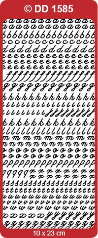 CRAFT STICKER ELEGANT ALPHABET SILVER - DD1585S