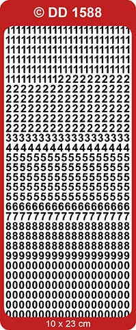 CRAFT STICKER NUMBERS SILVER - DD1588S