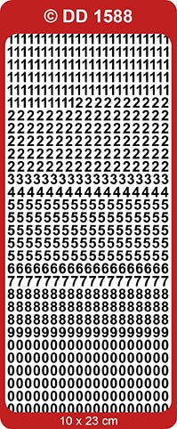 CRAFT STICKER NUMBERS GOLD - DD1588G