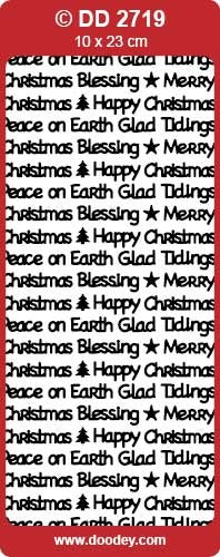 CRAFT STICKER VARIOUS XMAS WISHES GOLD - DD2719G