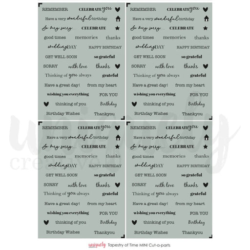 UNIQUELY CREATIVE MINI CUT A PART TAPESTRY OF TIME - TOT02