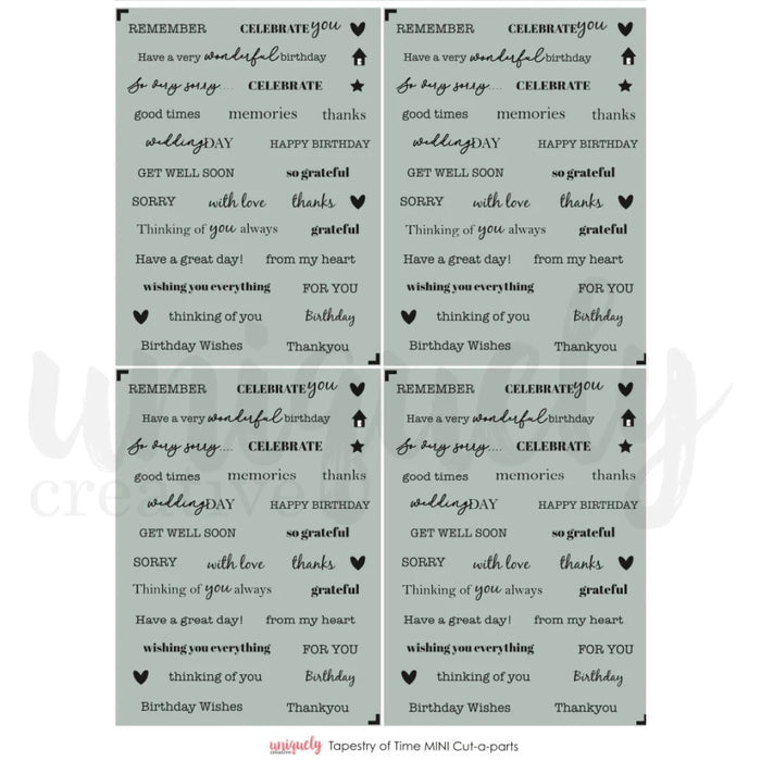 UNIQUELY CREATIVE MINI CUT A PART TAPESTRY OF TIME - TOT02