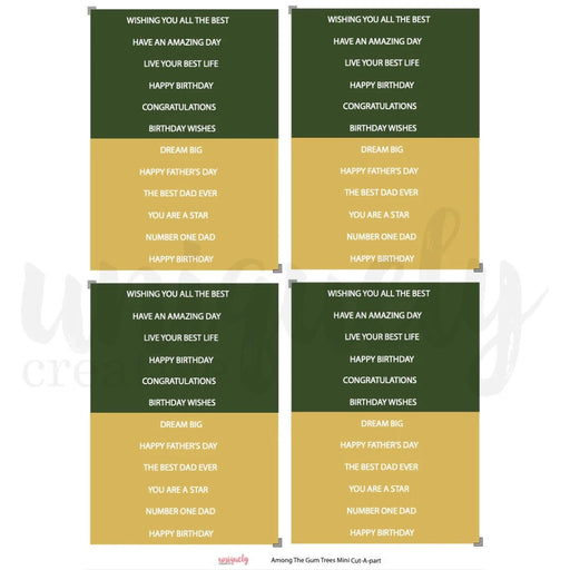 UNIQUELY CREATIVE CUT A PART SHEET AMONG THE GUM TREE MINI - TREE02