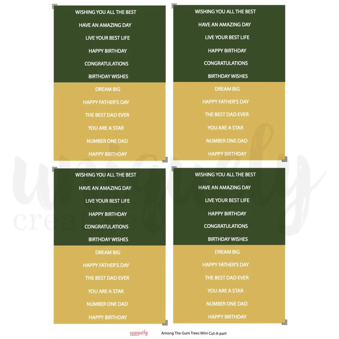 UNIQUELY CREATIVE CUT A PART SHEET AMONG THE GUM TREE MINI - TREE02