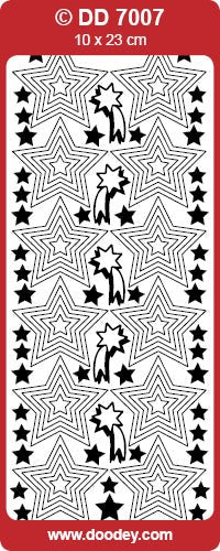 CRAFT STICKER STARS IN STARS SLIVER - DD7007S
