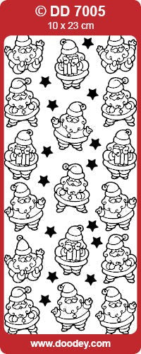 CRAFT STICKER SANTA CLAUS GOLD - DD7005G