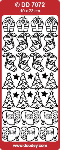 CRAFT STICKER XMAS VARIOUS GOLD - DD7072G