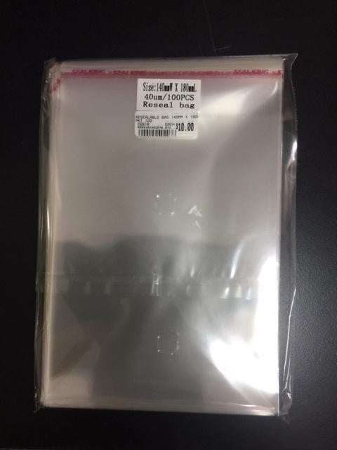RESEALABLE BAG 145MM X 185MM PKT 100 - CEB18A