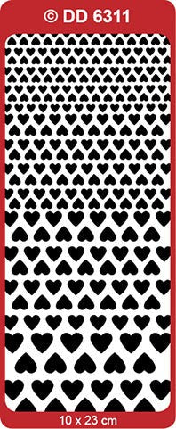 STICKER MANY HEARTS SILVER - DD6311S