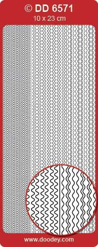 STICKER FRAMES MULTI WAVE BLACK - DD6571BL