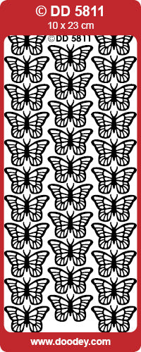 STICKER BUTTERFLIES SILVER - DD5811S