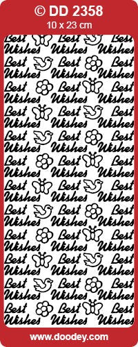 STICKER BEST WISHES GOLD - DD2358G