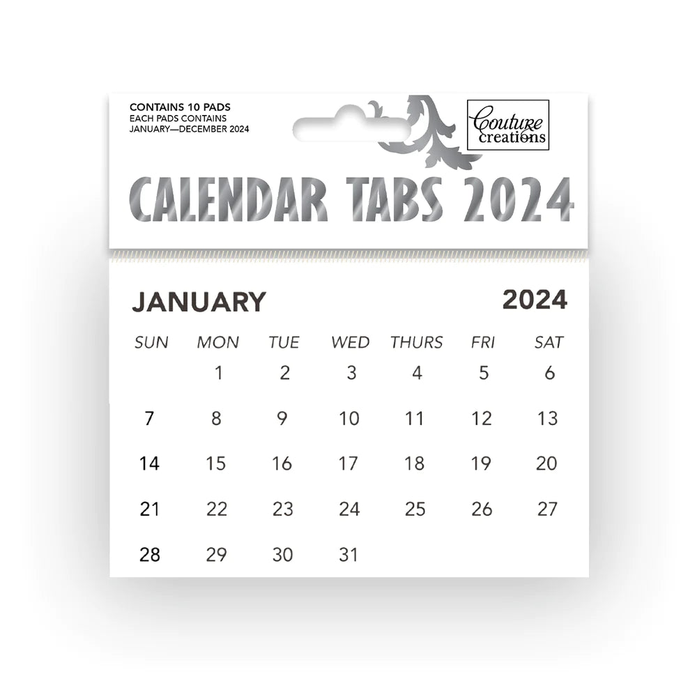 COUTURE CREATIONS CALENDER TABS PACK 10 CALENDERS 2024 - CO728911