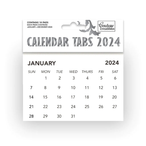 COUTURE CREATIONS CALENDER TABS PACK 10 CALENDERS 2024