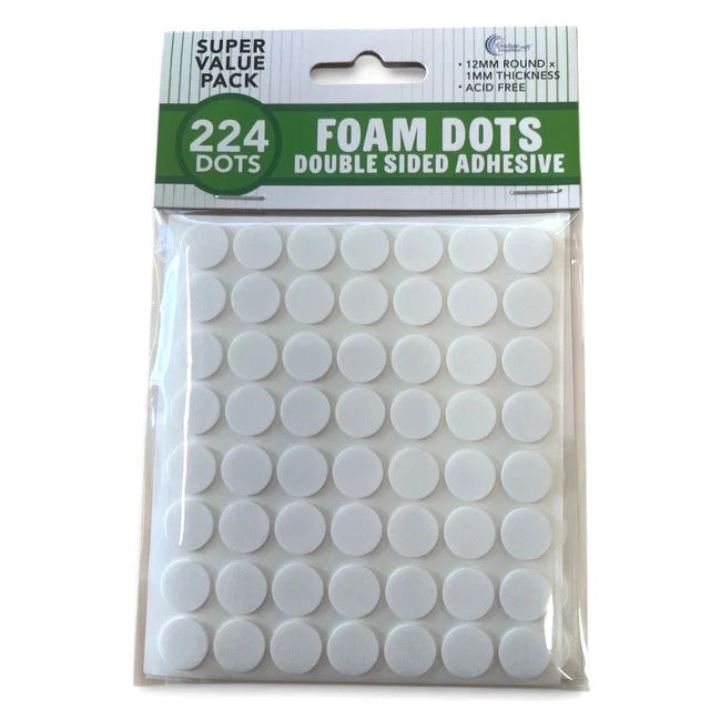 ADHESIVE DOTS THICK DOUBLE SIDED 12MM CIRCLES LARGE DOTS - CO728912