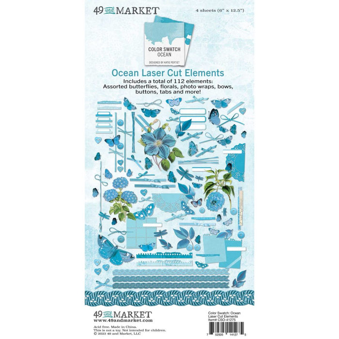 49 AND MARKET COLOR SWATCH OCEAN LASER CUT ELEMENTS - CSO-41275