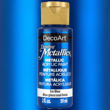 DECOART DAZZLING METALLICS ACRYLIC PAINT 2OZ ICE BLUE - DM DA075