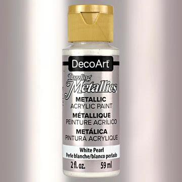 DECOART DAZZLING METALLICS ACRYLIC PAINT 2OZ WHITE PRL - DM DA117
