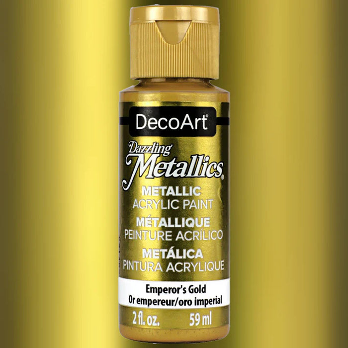 DECOART DAZZLING METALLICS ACRYLIC PAINT 2OZ EMPR'S GLD - DM DA148