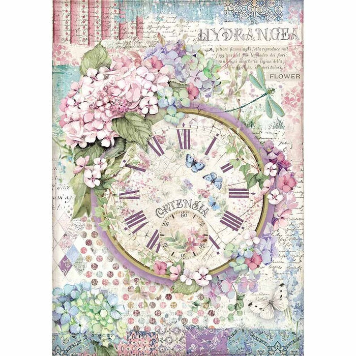 STAMPERIA A4 RICE PAPER CLOCK - DFSA4468