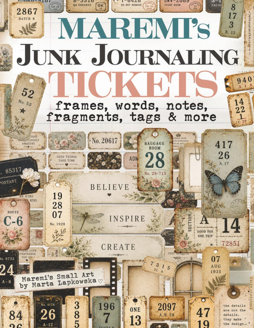 MAREMI'S SMALL ART BOOK BY MARTA LAPKOWSKA  JUNK JORNALING TICKETS  -  MOD2092214601