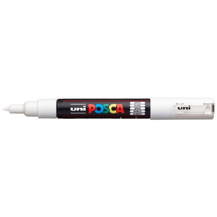 POSCA PAINT MARKER PC1M BULLET SHAPED WHITE - PC1MBW