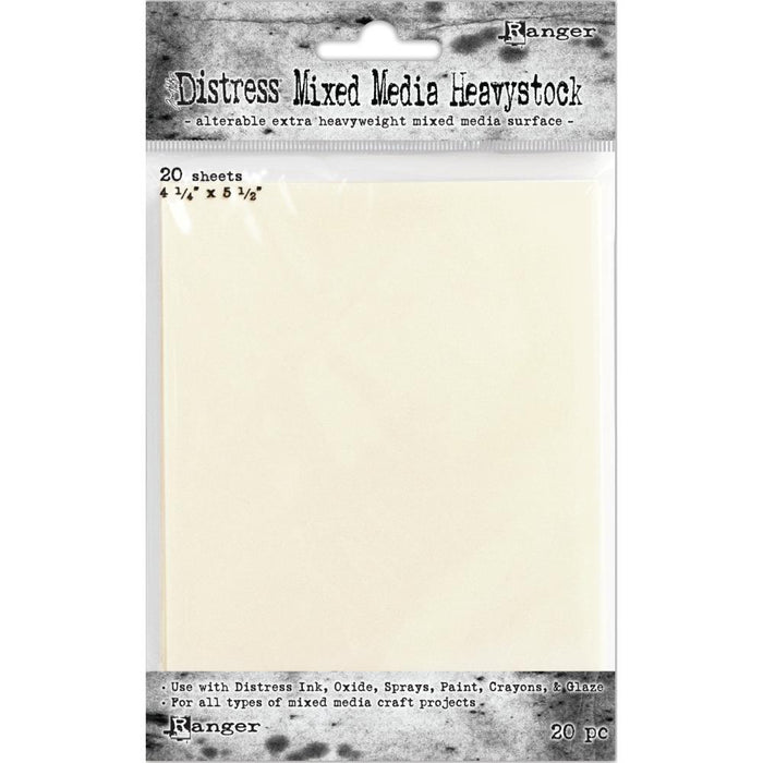 TIM HOLTS DISTRESS MIXED MEDIA CARD 4.25X 5.5 PKT 20 - TDA53835