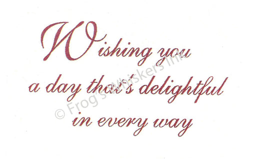 ROSEWOOD CLEAR STAMP WISHING YOU  - SIL034