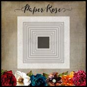 PAPER ROSE DIE STITCHED SQUARES