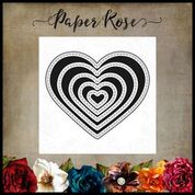 PAPER ROSE DIE STITCHED HEARTS