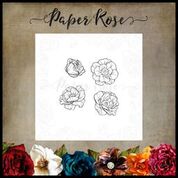 PAPER ROSE  STAMPS  SMALL PEONIES